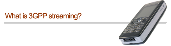 3GPP streaming to mobile phones.
